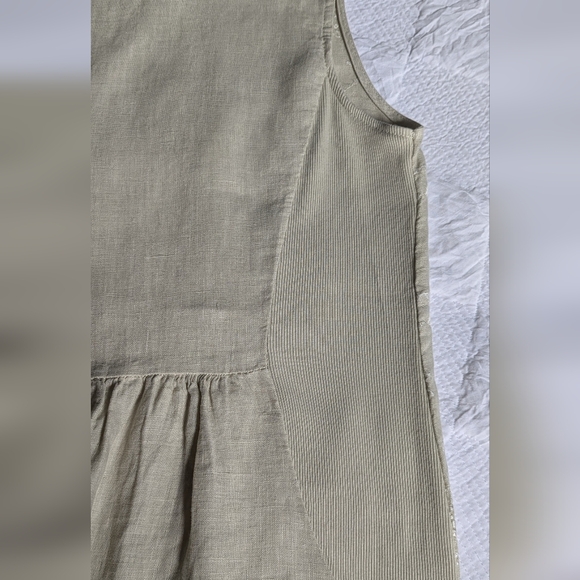 Terzo Millenio 100% Italian Linen Sleeveless Midi Dress Size Small - Picture 13 of 13